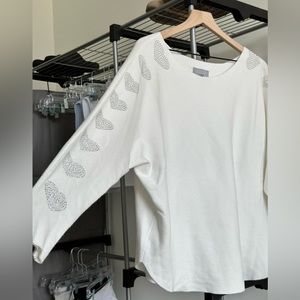 Milano Top | Size Large | Heart Detail Sleeves
